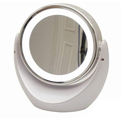 S2S 7X Magnifying Makeup Vanity Mirror with 16 LED Lights & Touch Control | 360° Rotating Vanity Mirror with LED Light - Image 1