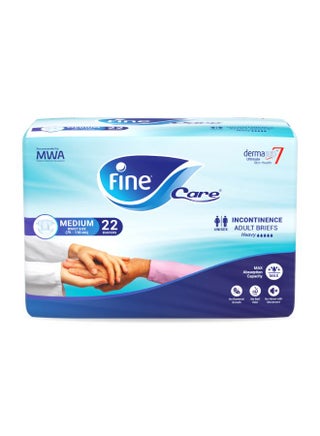 Fine Care Medium Adult Diapers – Incontinence Briefs (75-110cm) | Instant Dry Tech | Discreet & Comfortable