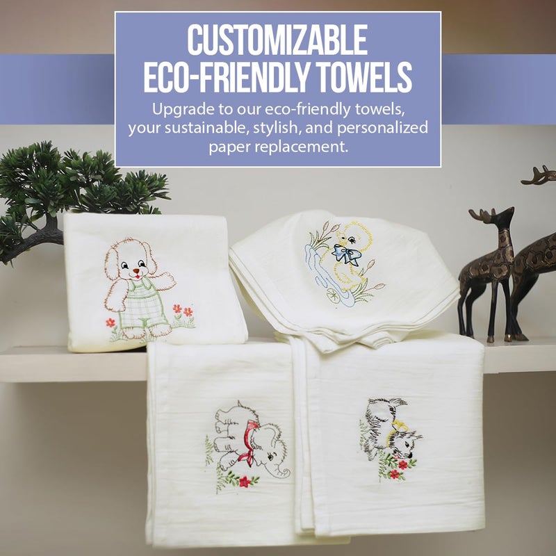 WHITEWRAP Flour Sack Towels| Tea Towel for Crafts| Kitchen Dish Cotton Blank Towel for Embroidery|Baking Bread Proofing Linen Cover| Thick Absorbent Quick Dry| 2 Pack 33""X38""Natural - Image 5