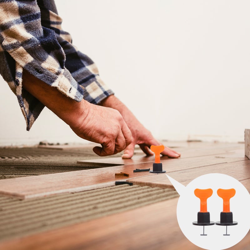 1 Pack/50 Sets Rotating Floor Tile Leveling Tool Changing Steel Leveler - Image 3
