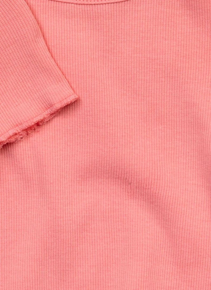 مينوتي تيشيرت مضلع للمراهقات بقصة ضيقة - Image 3