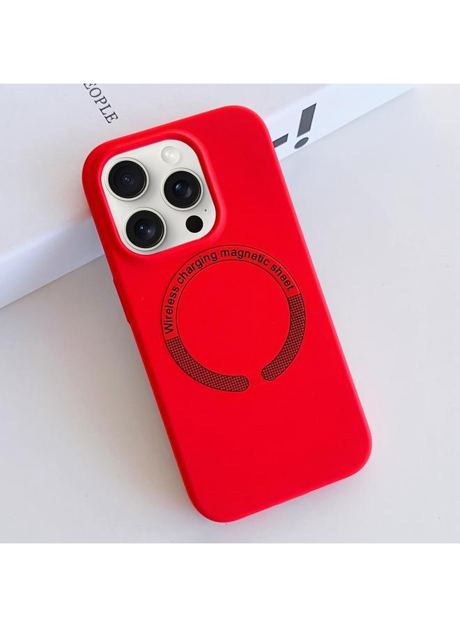 اس-توب جراب هاتف iPhone 15 Pro MagSafe المغناطيسي السائل من السيليكون - Image 1