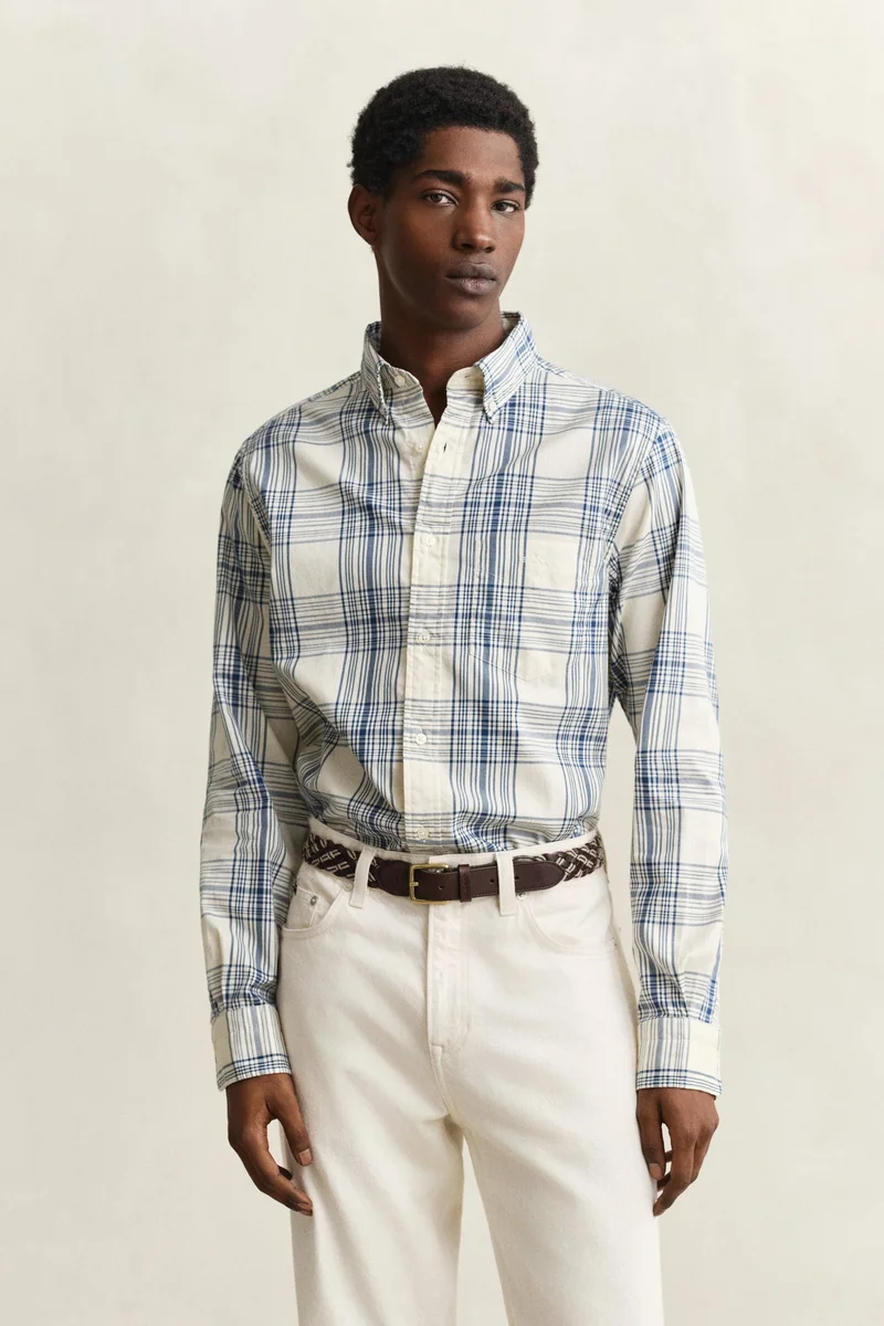 Gant  Regular Dreamy Oxford Check Shirt for Men | Best Price UAE