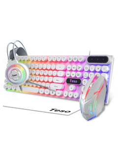 Teso Gaming Bundle 4 in 1 with RGB Light, Gaming Keyboard and Mouse, Gaming Headset, Mouse Pad  - Image 1