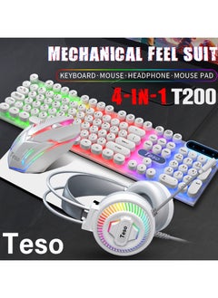 Teso Gaming Bundle 4 in 1 with RGB Light, Gaming Keyboard and Mouse, Gaming Headset, Mouse Pad  - Image 2