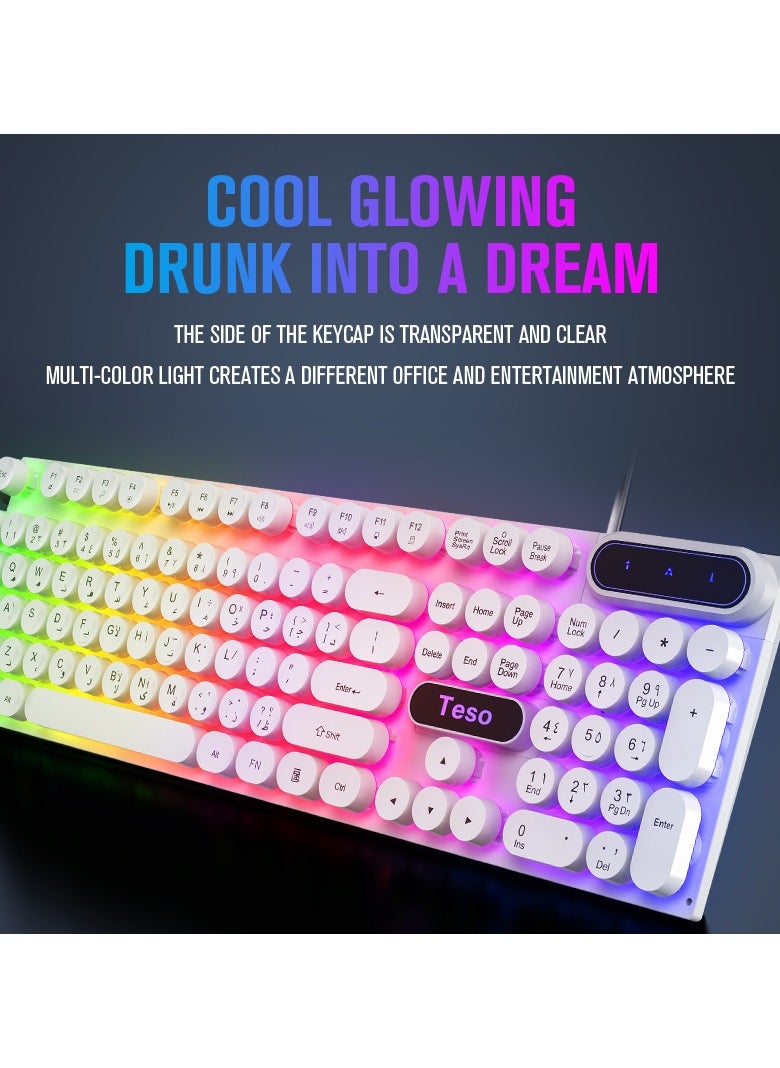 Teso - Gaming Bundle 4 in 1 with RGB Light, Gaming Keyboard and Mouse, Gaming Headset, Mouse Pad - Image 1