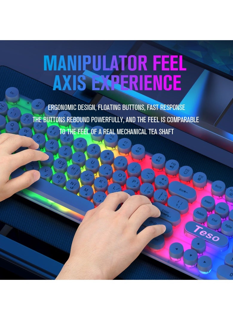 Teso - Gaming Bundle 4 in 1 with RGB Light, Gaming Keyboard and Mouse, Gaming Headset, Mouse Pad - Image 1