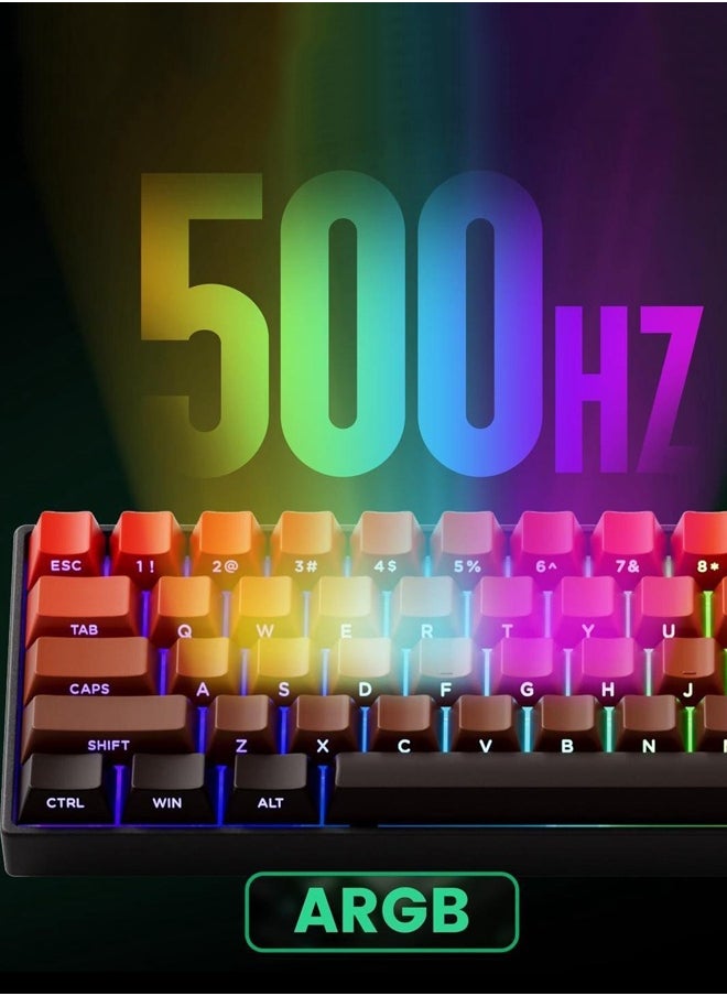 Akko MonsGeek FUN60 Keyboard 0.01mm Triple Mode 8K SP ARGB HE/TMR Quick Trigger Gaming Keyboard Magnetic Switches Customised Keyboard 60% Flame Gradient Translucency