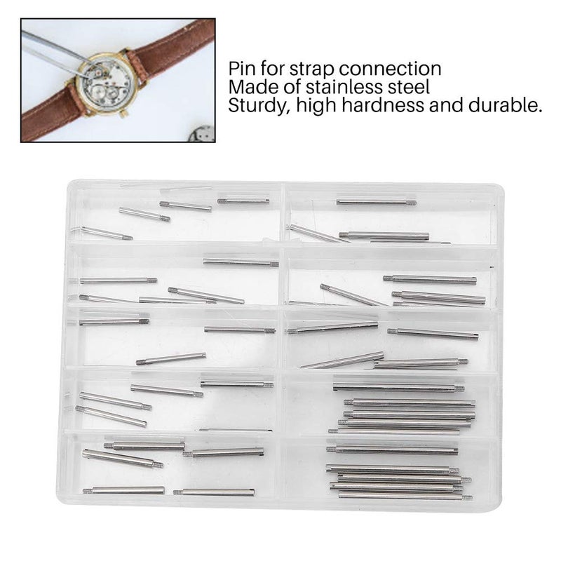 Brrnoo Strap Screw, 2 Boxes Watch Band Link Pins Strap Screw Set, Watch Repair Tool Kit Replacement Kit Accessories for Watchmaker - Image 3