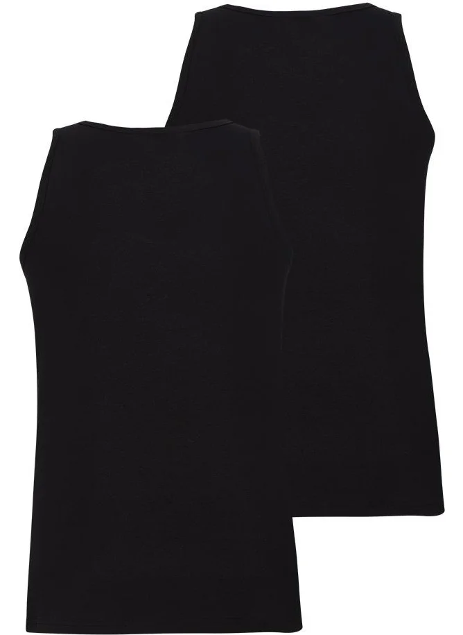 Blackspade Men's Black Undershirt 2-Pack 9678