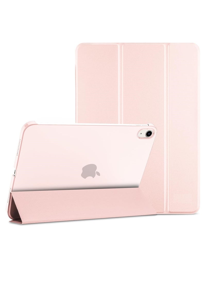 Generic - iPad 10th Generation Case 2022 iPad 10.9 Inch Case iPad 10 Case Slim Stand Hard Shell Back Protective Smart Cover For 10.9” iPad 10th Gen 2022 Release A2696 A2757 A2777 Light Pink - Image 1