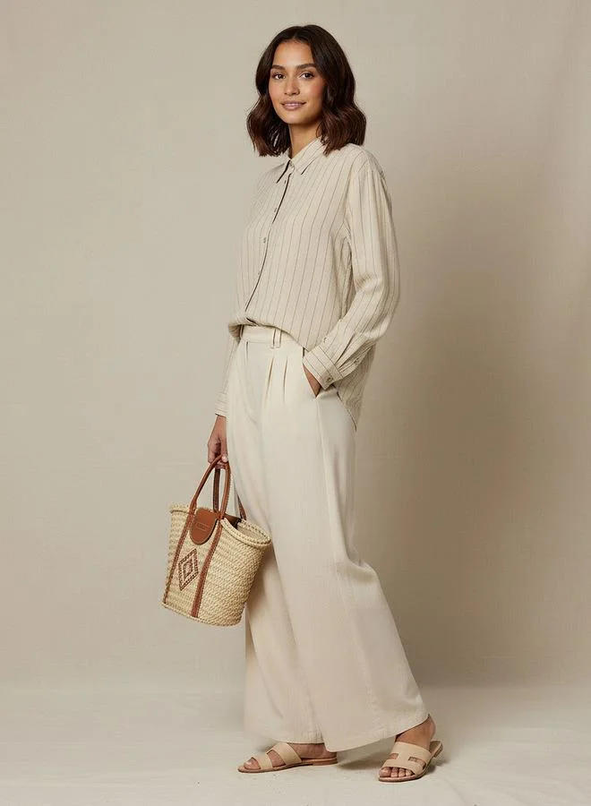سبلاش فيڤ Shirt with Stripes and Long Sleeves