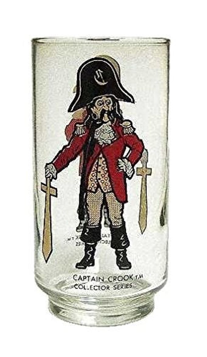 Vintage Drinking Glass Mcdonalds Captain Crook