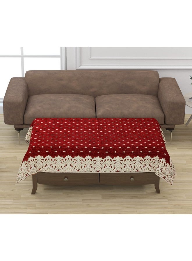 jayvaam Premium 5 Seater Printed Sofa Cover Set with Cushion Table Cover 3, 2 Seater 10 Piece Sofa Back Slip Panels, Covers, Protector for Single Seater, Mahroon,Chenille, - Image 5