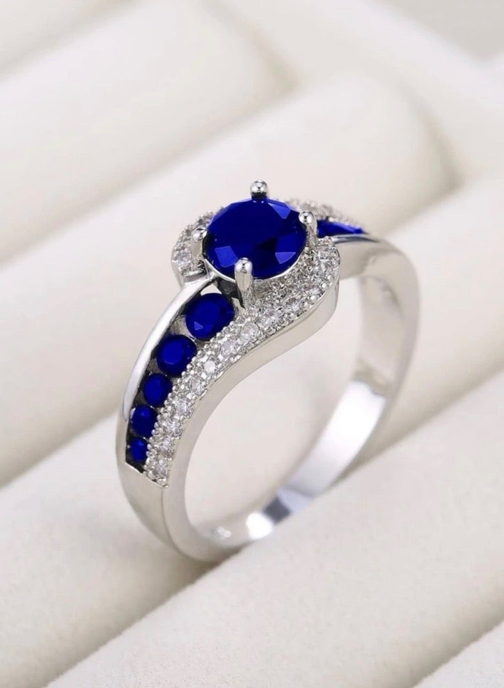 Casual collection Elegant Silver Plated Cubic Zirconia Ring For Women Size 6 - Image 3