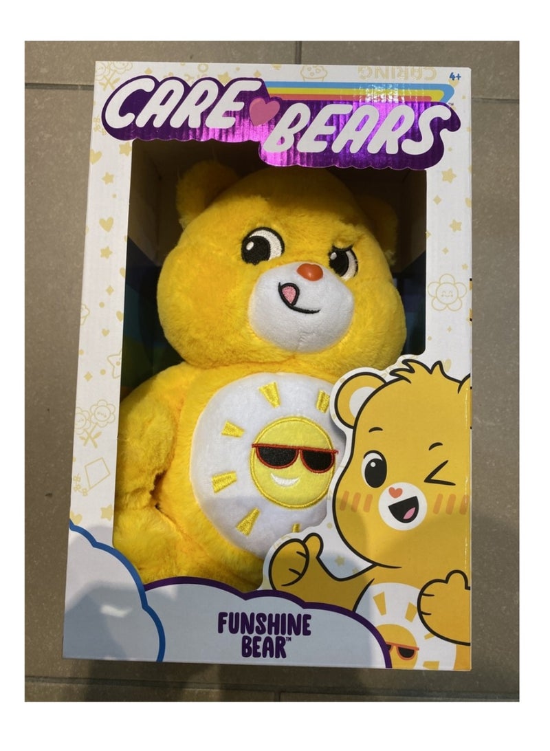 Care Bears Funshine Bear Plush Toy, 35cm Soft Cuddly Stuffed Teddy for Kids - Image 3