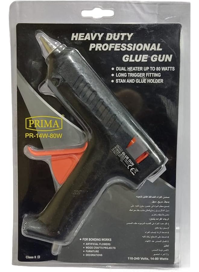 erorex Silicone Glue Gun Large Heavy Duty Professional Glue Gun With Free 10+2 Silicone Sticks Prima Bhtc Recomended 80Watts 110 240Volts - Image 2