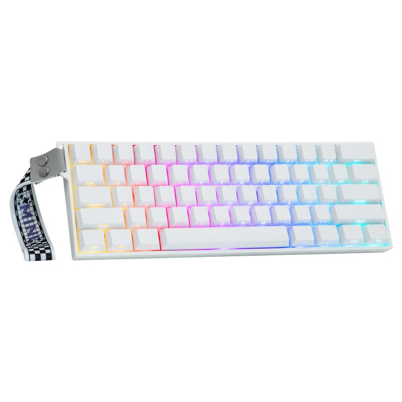 MechLands Aula Mini60 HE PRO Wireless Hall Effect Gaming Keyboard, 4000mAh, SOCD & DKS, Magnetic Keyboard with Fast Trigger, Adjustable Actuation, 8K Polling, RGB Backlit, Sound Dampening (White) - Image 1