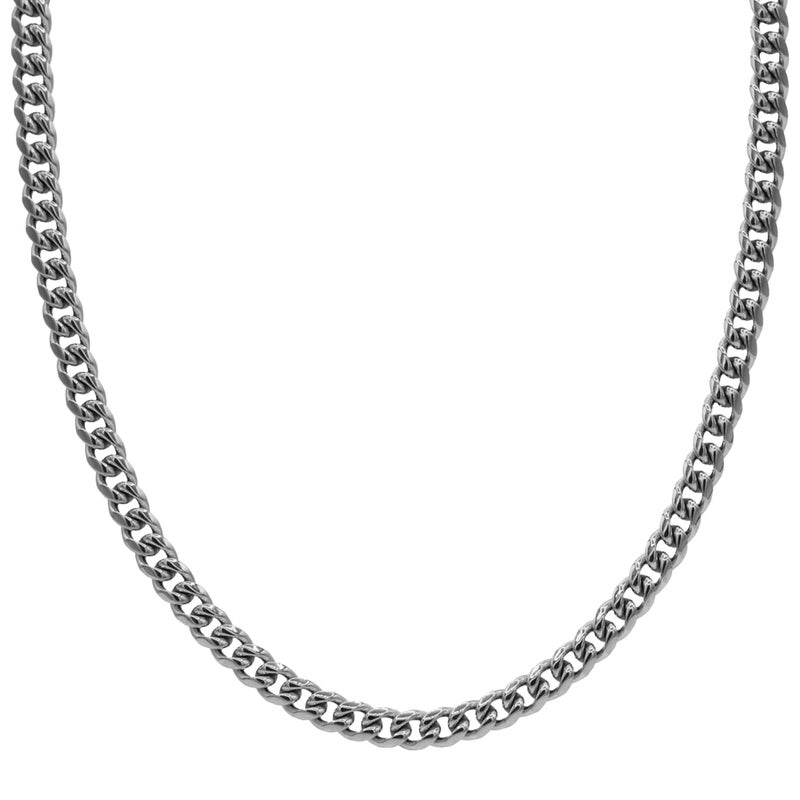 GLD Cuban Link Chain for Men and Women - 5MM, 16", 14K White Gold-Plated Miami Cuban Chain with Premium Travel Pouch - Snatch-Proof, Sweat-Proof, Fade-Resistant - Lifetime Quality, Designed in Miami - Image 1