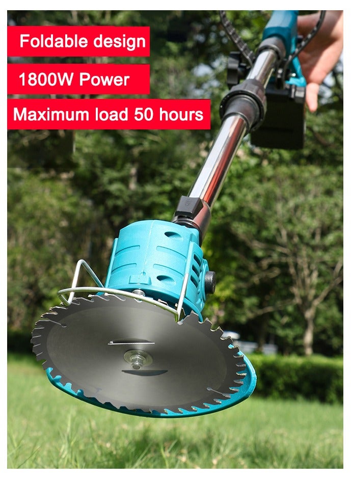 WAMIT 48V Cordless Lawn Mower, Retractable Foldable Lawn Mower with Fast Charger, 2 2.0Ah Battery Powered, 3 Cutting Blades, Portable Electric Lawn Trimmer for Lawn & Garden - Image 2