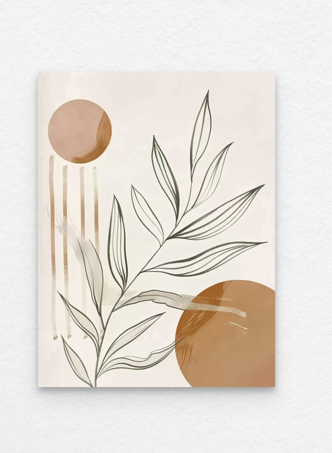 Art Decor Minimalist Boho Abstract Art in Brown Wall Art Framed Fine Art Wall Décor for Living Room Bedroom Dining Room Office Gifting