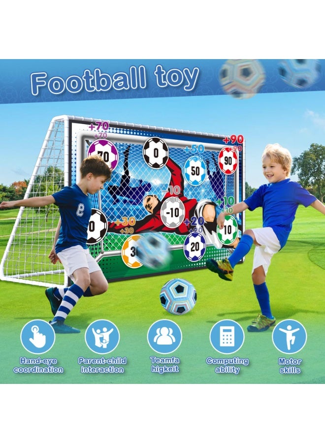 NIBEMINENT Toy Soccer Ball Game Set for Boys & Girls, Indoor Outdoor Backyard Play with 2 Balls & 1 Foldable Flannel Goal, Birthday Gift for Kids Ages 3-12 - Image 3