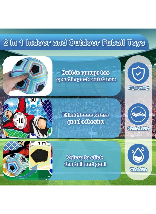 NIBEMINENT Toy Soccer Ball Game Set for Boys & Girls, Indoor Outdoor Backyard Play with 2 Balls & 1 Foldable Flannel Goal, Birthday Gift for Kids Ages 3-12 - Image 4