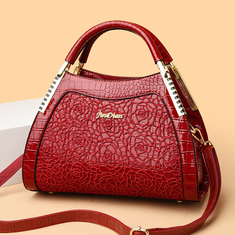 Light Luxury Simple Elegant Style Handbag Niche Textual Embossed Crossbody Bag Multi-Pocket Single Shoulder Bag Women'S Batch - Image 4