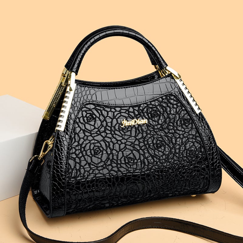 Light Luxury Simple Elegant Style Handbag Niche Textual Embossed Crossbody Bag Multi-Pocket Single Shoulder Bag Women'S Batch - Image 2
