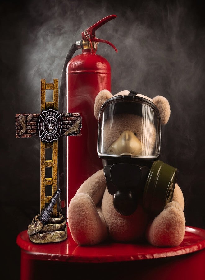 MEPERPER Firefighter Gift Maltese Cross Statue, 10 Inch Fireman Home Decor Memorial Figurine, Retired Firefighter Gifts, Collectible Display for Desk & Mantle - Image 3