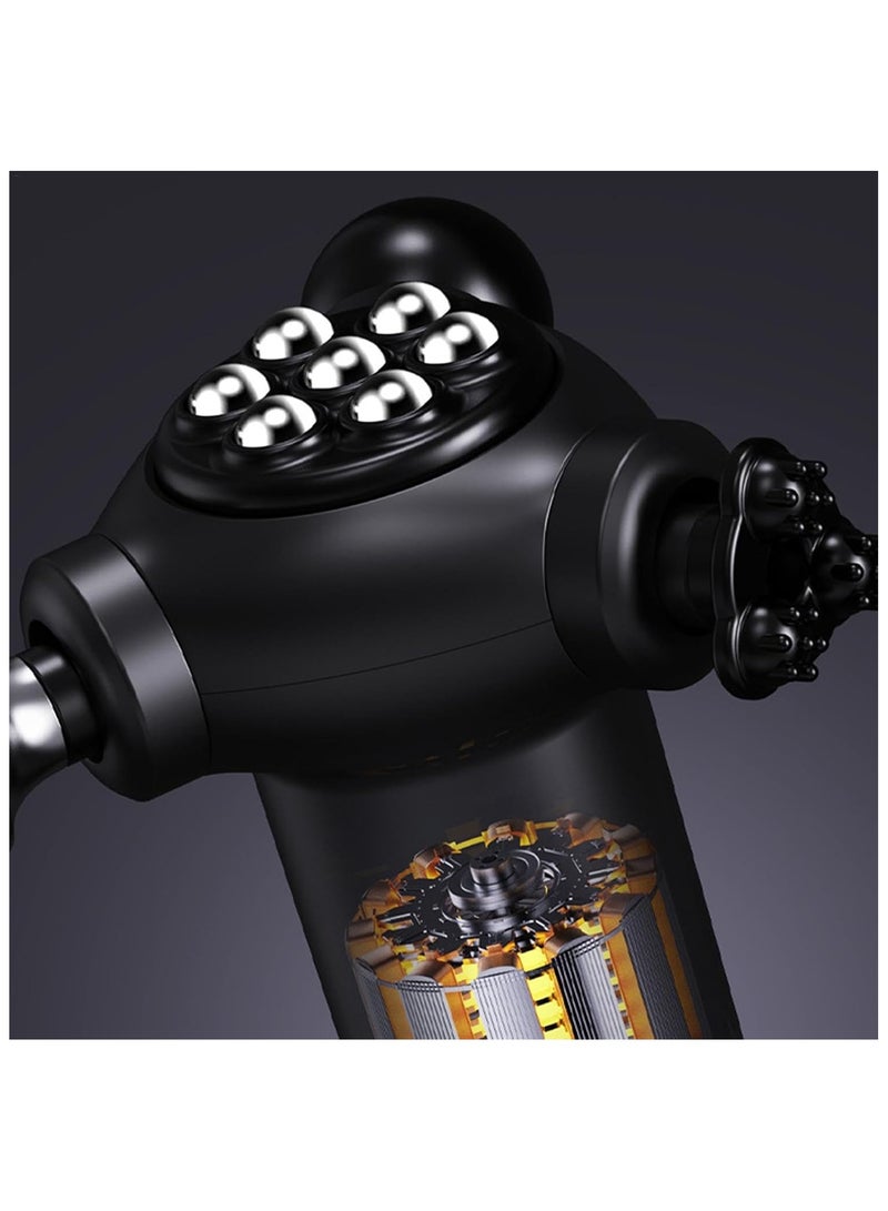 BlueFire Portable Deep Tissue Massage Gun with Quiet Motor, 6-Speed Percussion Therapy, USB-C Rechargeable Handheld Muscle Massager for Athletes and Recovery - Image 4