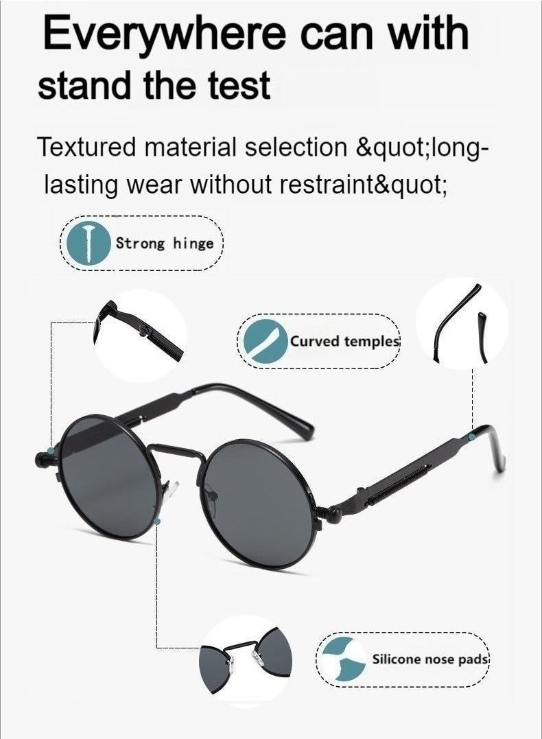 Ucanbe Y2K Steampunk Fashion Sunglasses - Image 5