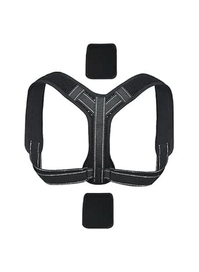 Adjustable Posture Corrector Back Brace With Reflective Straps And Shoulder Pads Support - Image 1