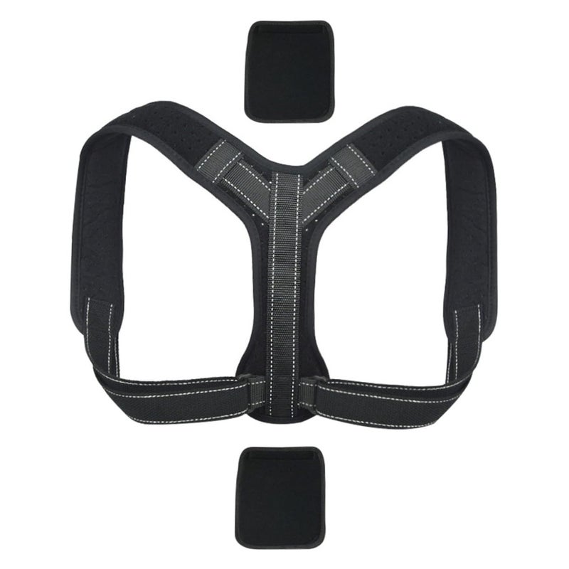 Adjustable Posture Corrector Back Brace With Reflective Straps And Shoulder Pads Support - Image 2
