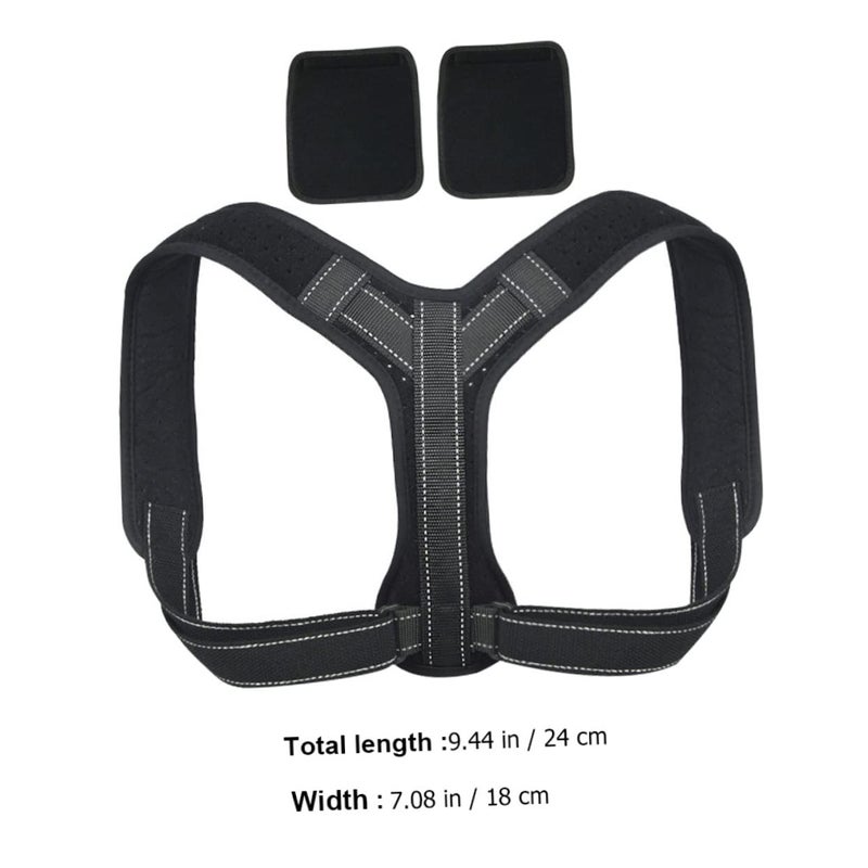 Adjustable Posture Corrector Back Brace With Reflective Straps And Shoulder Pads Support - Image 4