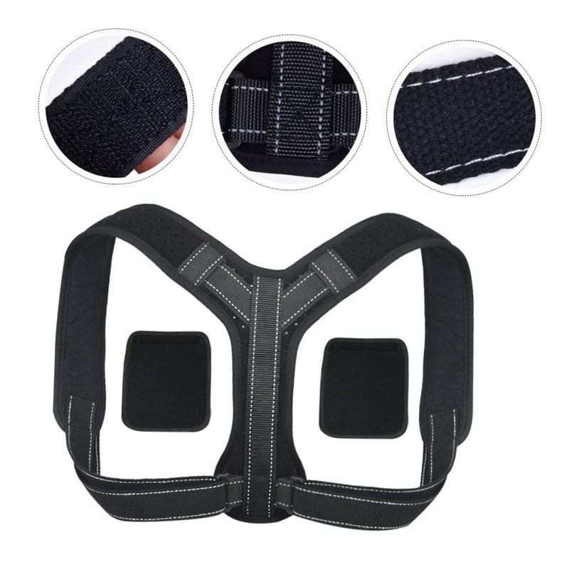 Adjustable Posture Corrector Back Brace With Reflective Straps And Shoulder Pads Support - Image 5