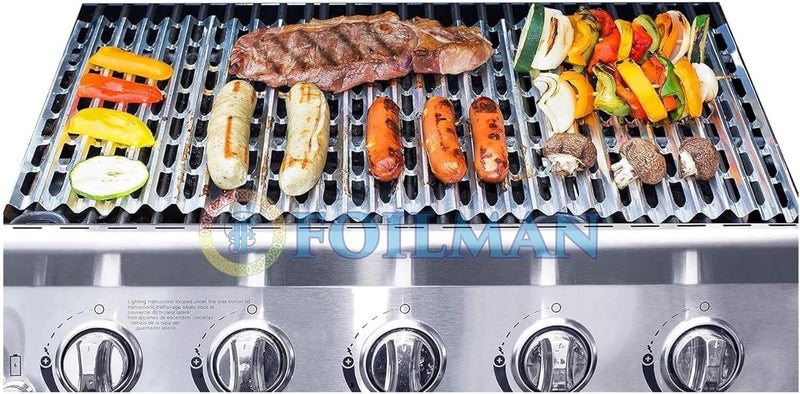 Foilman Clean Grill BBQ Disposable Aluminum Liners | 12 x 20 inch/Disposable Grill Grates - 8-Pack & 12-Pack (8) - Image 1