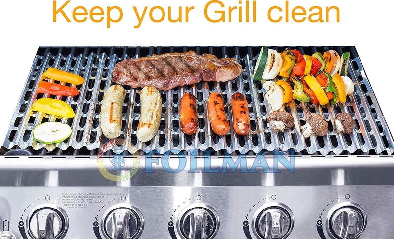 Foilman Clean Grill BBQ Disposable Aluminum Liners | 12 x 20 inch/Disposable Grill Grates - 8-Pack & 12-Pack (8) - Image 4