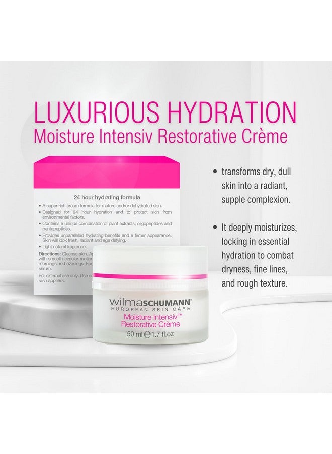 WILMA SCHUMANN Moisture Intensiv Restorative Crème Firming And Hydrating Face Moisturizer With Daily Protection For Dry Mature Or Dehydrated Skin Face Cream 1.7Oz/50Ml Luxury Skin Care - Image 2