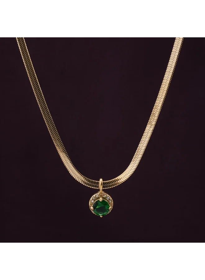 Palmonas  PALMONAS 18k Gold Tone Plated Birthstone necklace for Women for Women | Best Price UAE