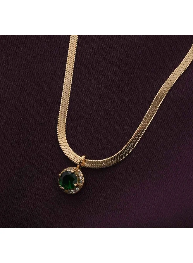 بالموناس PALMONAS 18k Gold Tone Plated Birthstone necklace for Women