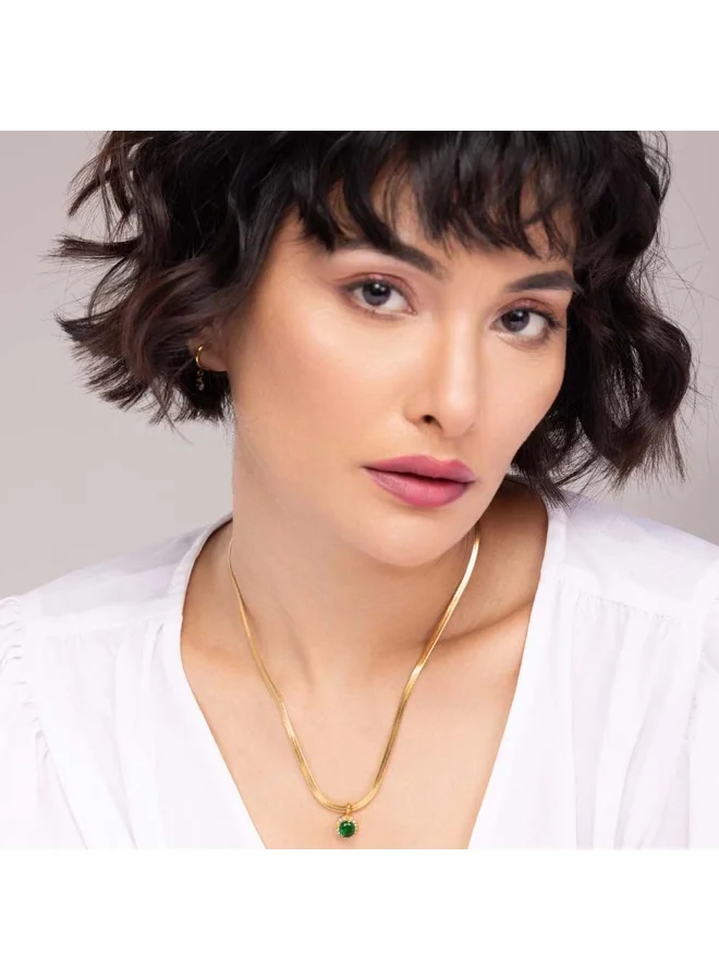 Palmonas  PALMONAS 18k Gold Tone Plated Birthstone necklace for Women for Women | Best Price UAE
