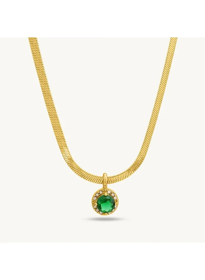 بالموناس PALMONAS 18k Gold Tone Plated Birthstone necklace for Women