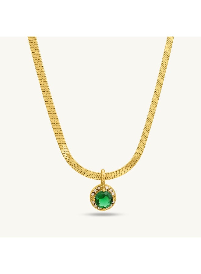 PALMONAS 18k Gold Tone Plated Birthstone necklace for Women - Image 1