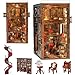 MiniCity Book Nook Kit DIY Miniature House Dollhouse Kit for Adults and Teens Booknook Tiny House Bookshelf Decor with LED Light and Dust Cover Abbey Library - Image 3