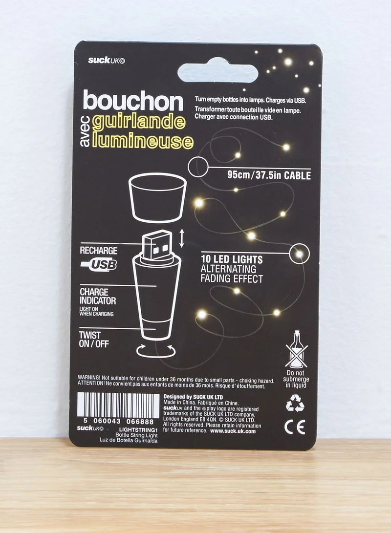 Suck UK Cork Shaped String Bottle Light