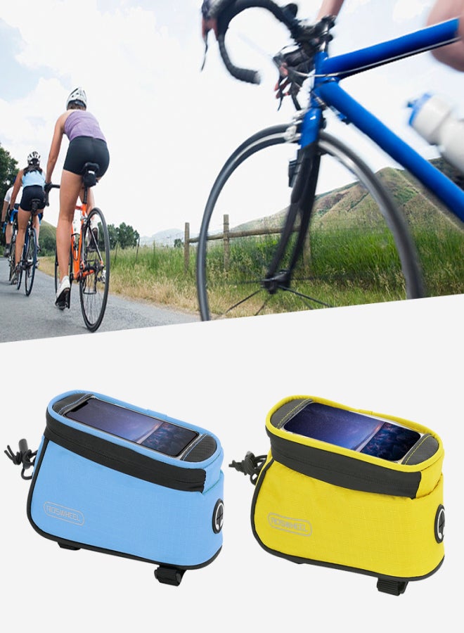 Generic Touch Screen Bike Handlebar Bag Reflective Front Frame Top Tube Bicycle Pouch Cycling Front Storage Bag for 4.2in Large   Screen  - Image 3