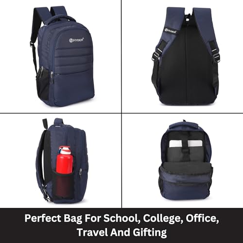 HYDER Vision 25L Unisex Multi-functional Laptop Bag/Backpack for Men and Women - Perfect Bags for College, School, and Business Travel with Padded Sleeve For Laptops Protection (Navy Blue) - Image 3