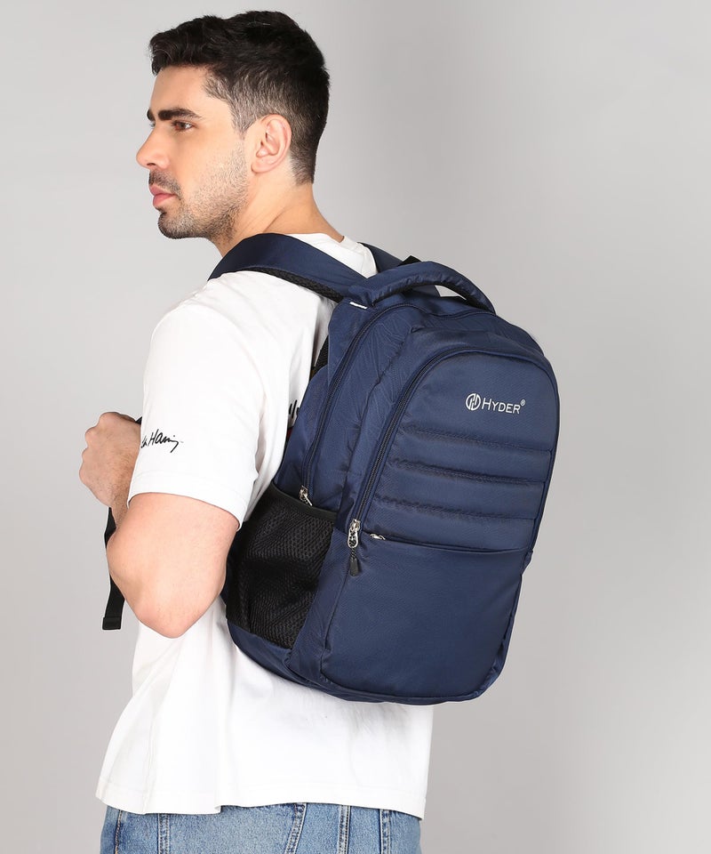 HYDER Vision 25L Unisex Multi-functional Laptop Bag/Backpack for Men and Women - Perfect Bags for College, School, and Business Travel with Padded Sleeve For Laptops Protection (Navy Blue) - Image 2
