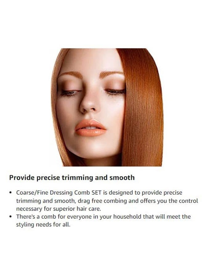 Luxxii 6 Pack - 9" Large Dressing Hair Dresser Combs Colorful Styling Essentials Coarse/Fine Barber Comb Hair Combs SET - Image 5